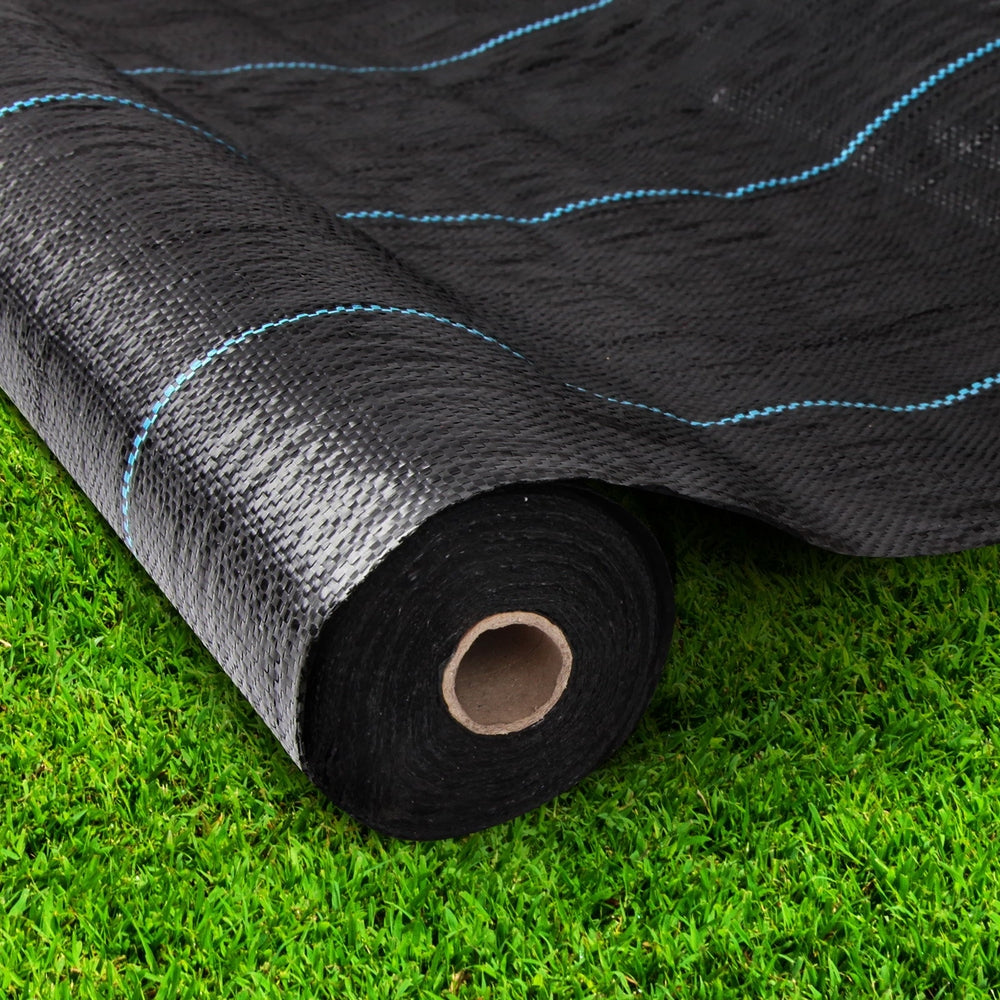 1.83m X 100m Weedmat Weed Control Mat Woven Fabric Gardening Plant PE - image7
