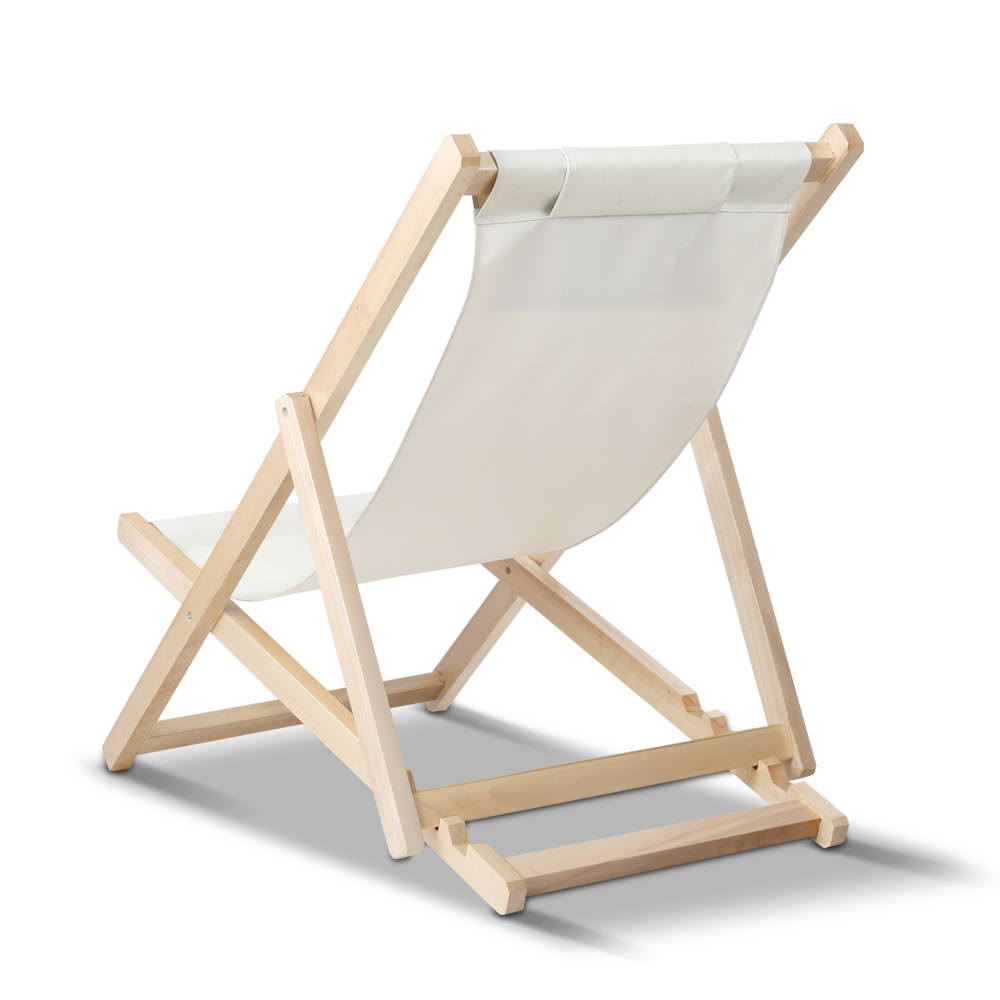 Outdoor Furniture Sun Lounge Chairs Deck Chair Folding Wooden Patio Beach - image4