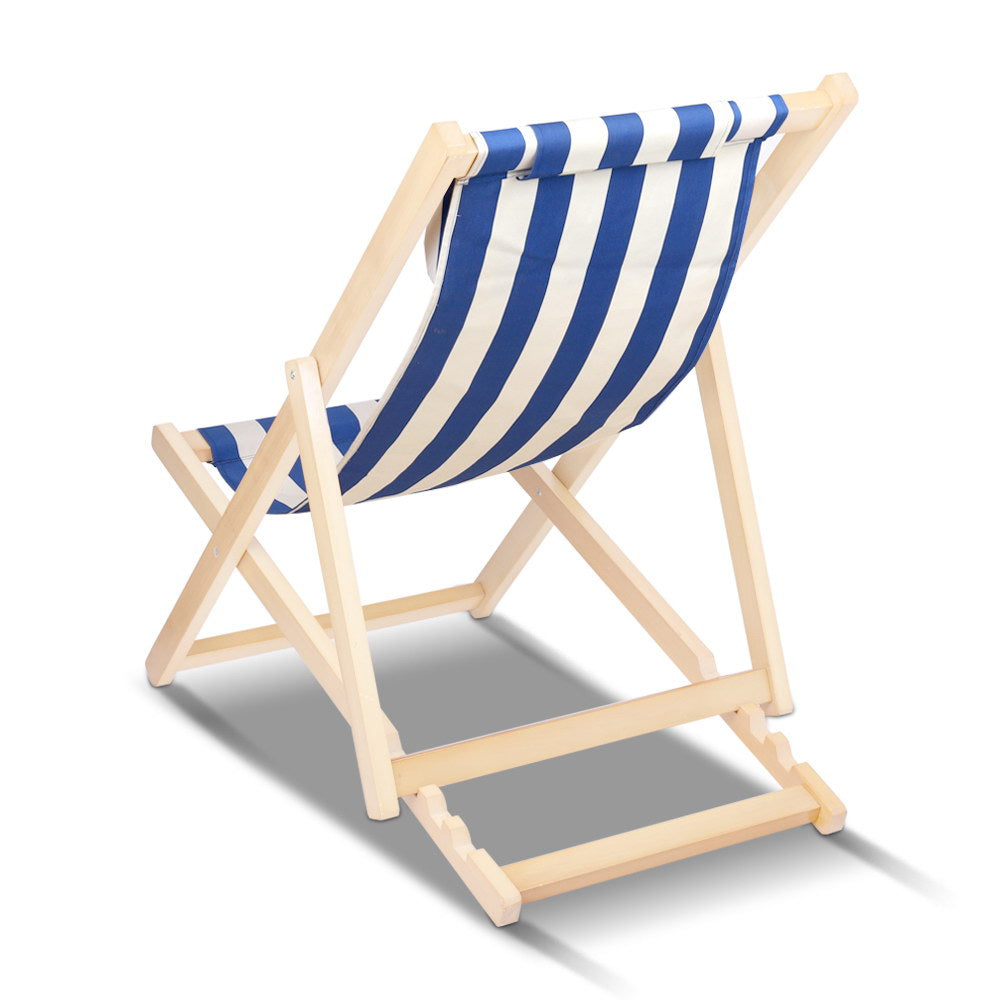 Outdoor Furniture Sun Lounge Beach Chairs Deck Chair Folding Wooden Patio - image4