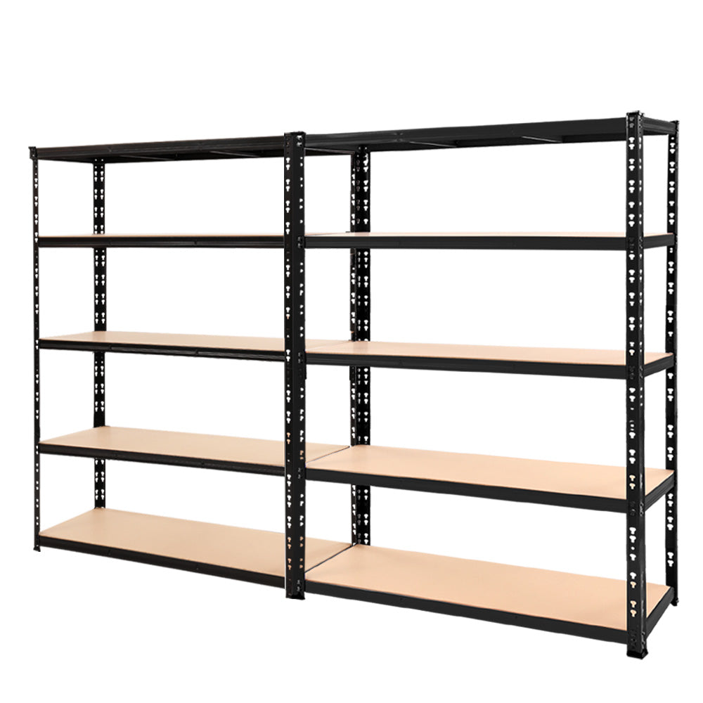 2.4MX1.8M Garage Shelving Warehouse Rack Pallet Racking Storage Steel Black - image1