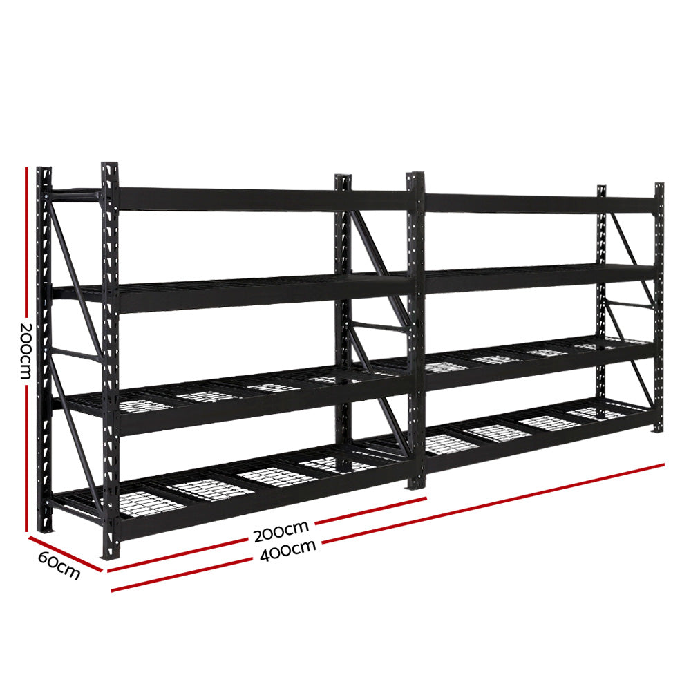 Giantz 4MX2M Garage Shelving Warehouse Rack Pallet Racking Storage Steel - image2