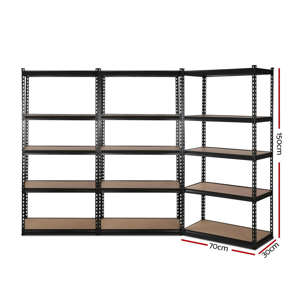 3x1.5M Warehouse Shelving Racking Storage Garage Steel Metal Shelves Rack - image2