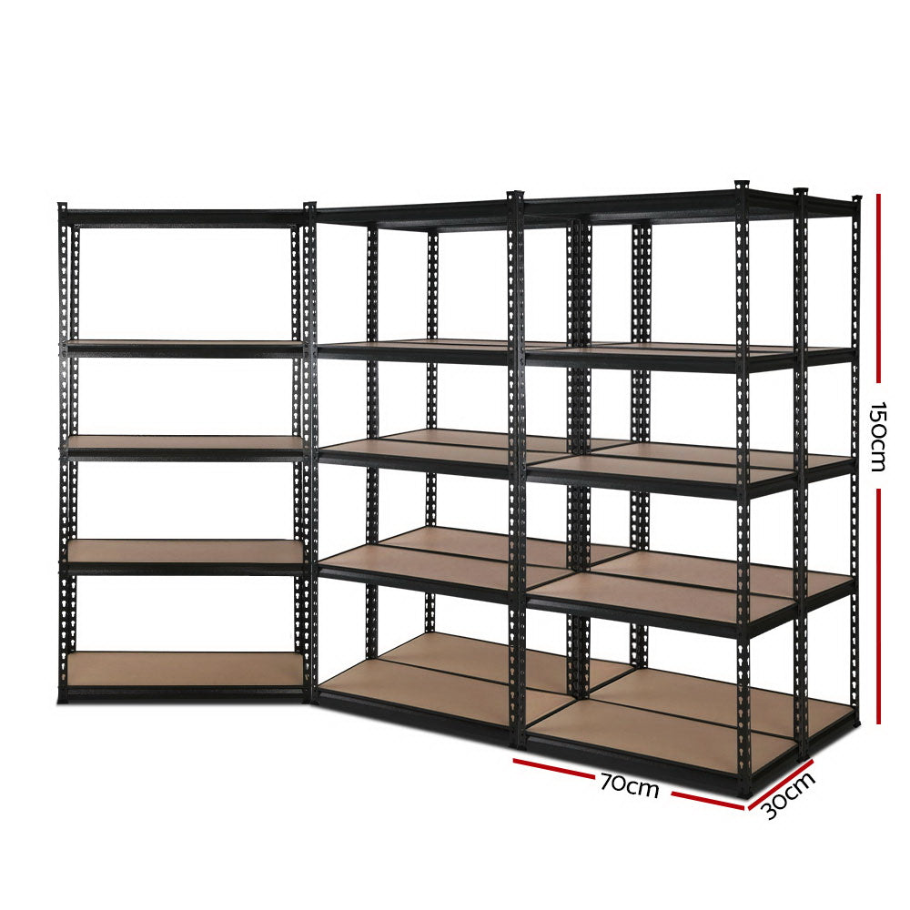 5x1.5M Warehouse Shelving Racking Storage Garage Steel Metal Shelves Rack - image2