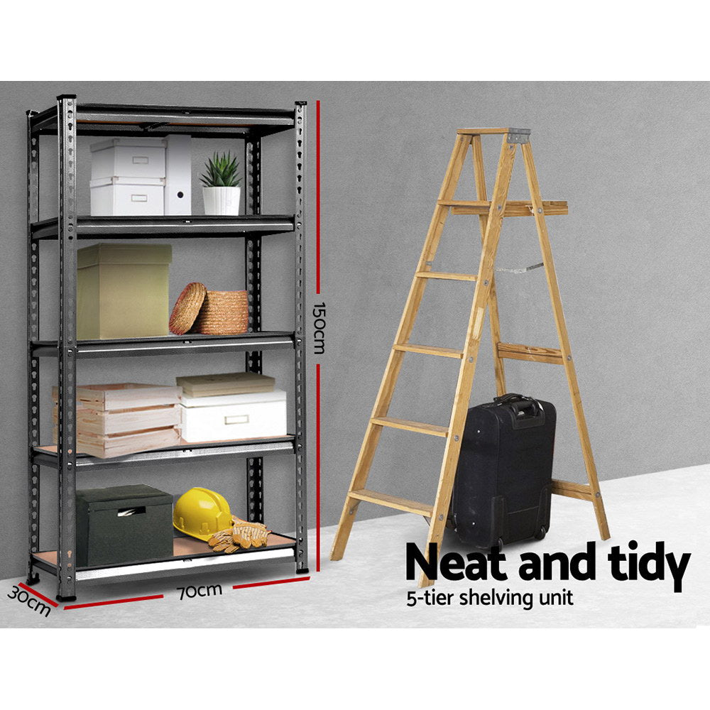 0.7M Metal Steel Warehouse Shelving Racking Garage Storage Shelves Racks - image2