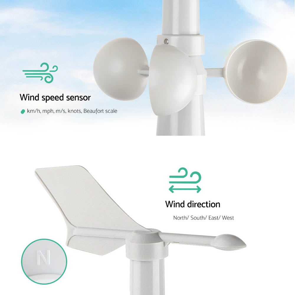 Wireless WiFi Professional Weather Station Solar Sensor LCD UV Light - image6