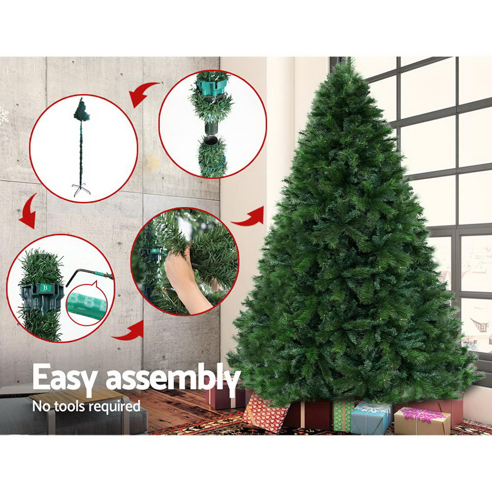 Christmas Tree 2.4M 8FT Xmas Decoration Green Home Decor 2100 Tips - image5