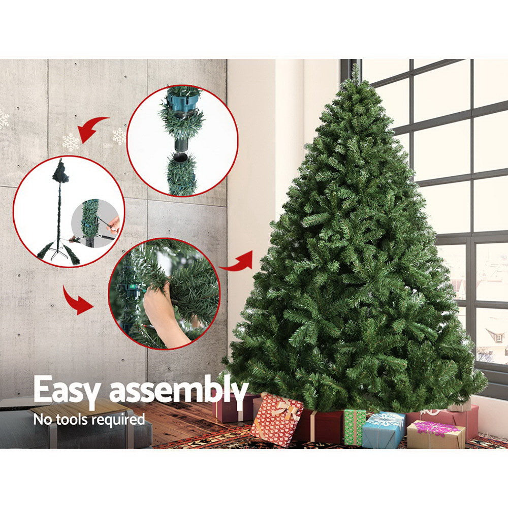 2.4M 8FT Christmas Tree Xmas Decoration Home Decor 1500 Tips Green - image4