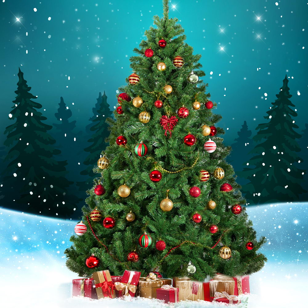 2.4M 8FT Christmas Tree Xmas Decoration Home Decor 1500 Tips Green - image7