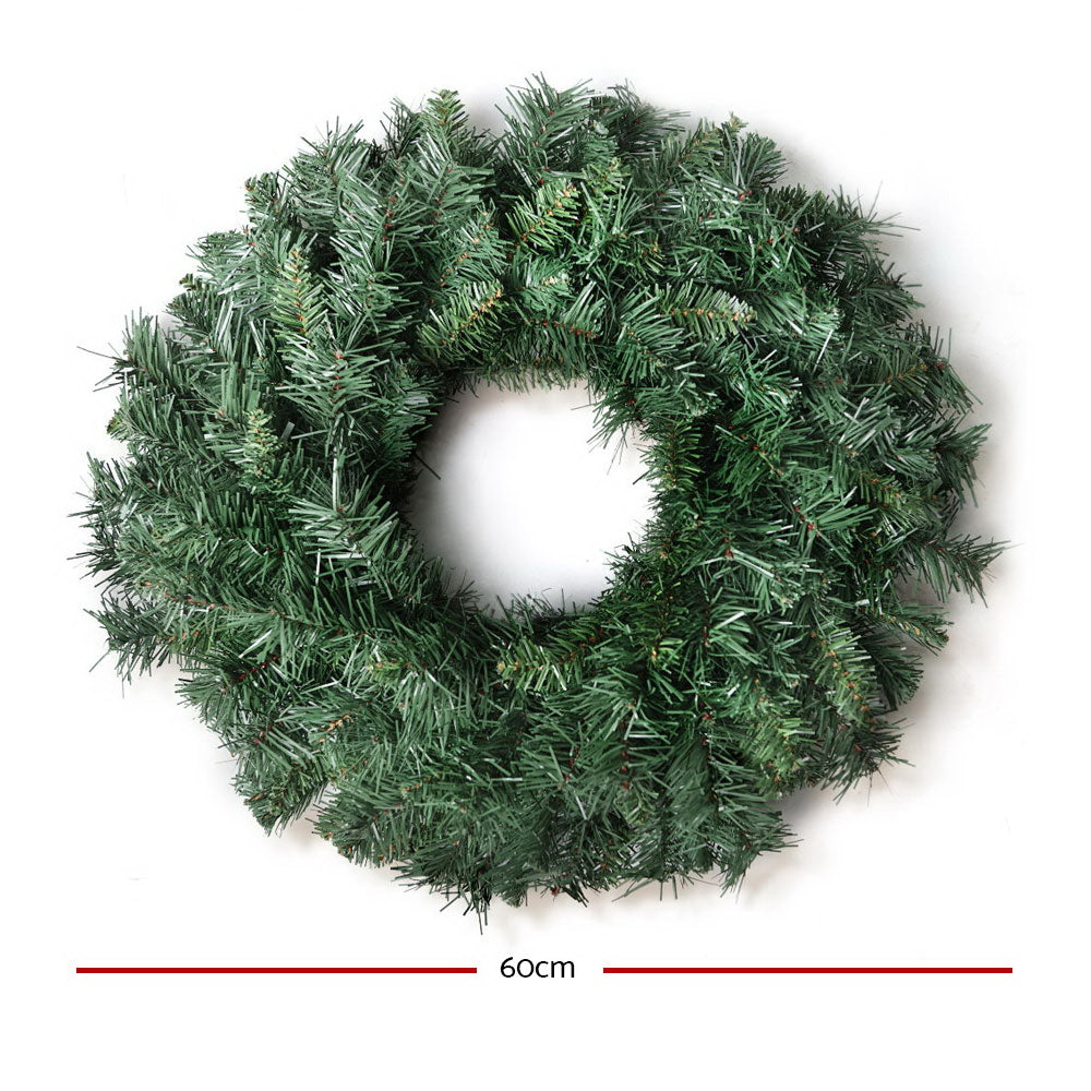 60cm Christmas Wreath - Green - image2