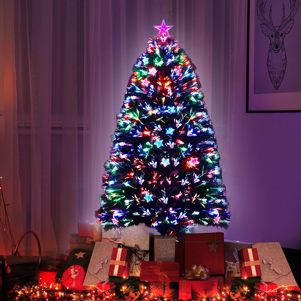 1.2M 4FT LED Christmas Tree Xmas Optic Fiber Multi Colour Lights - image7