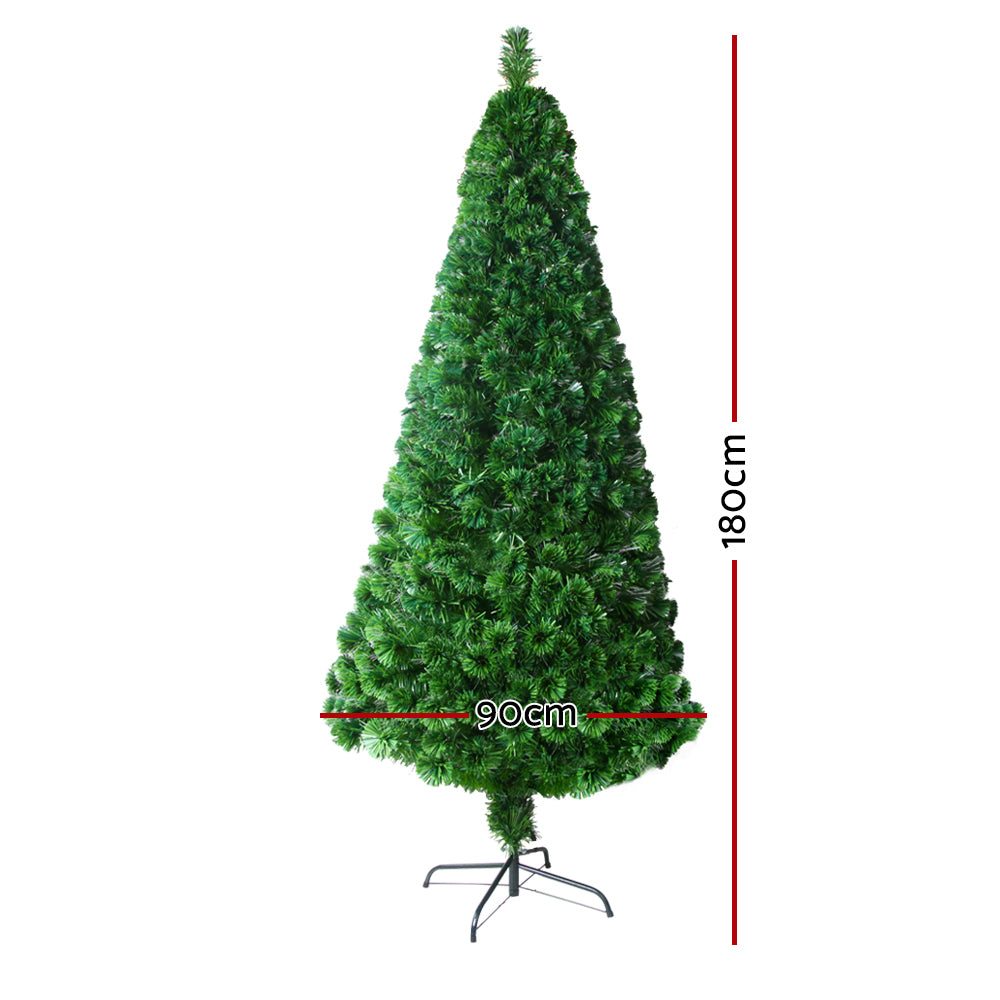 1.8M 6FT LED Christmas Tree Optic Fiber Xmas Multi Colour Lights - image2