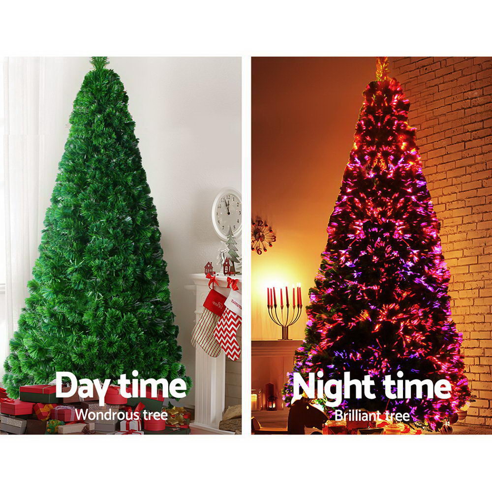 1.8M 6FT LED Christmas Tree Optic Fiber Xmas Multi Colour Lights - image5