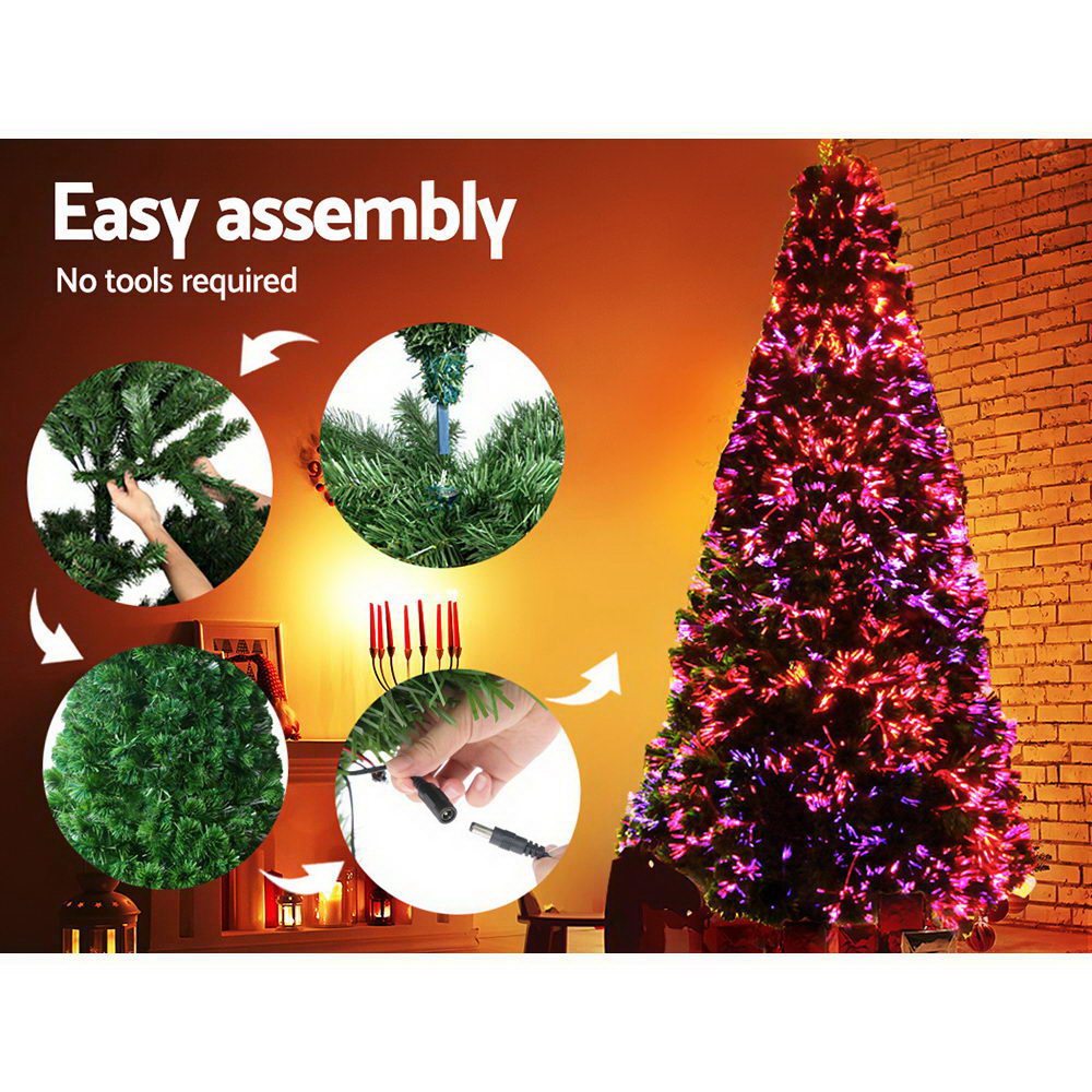 1.8M 6FT LED Christmas Tree Optic Fiber Xmas Multi Colour Lights - image7