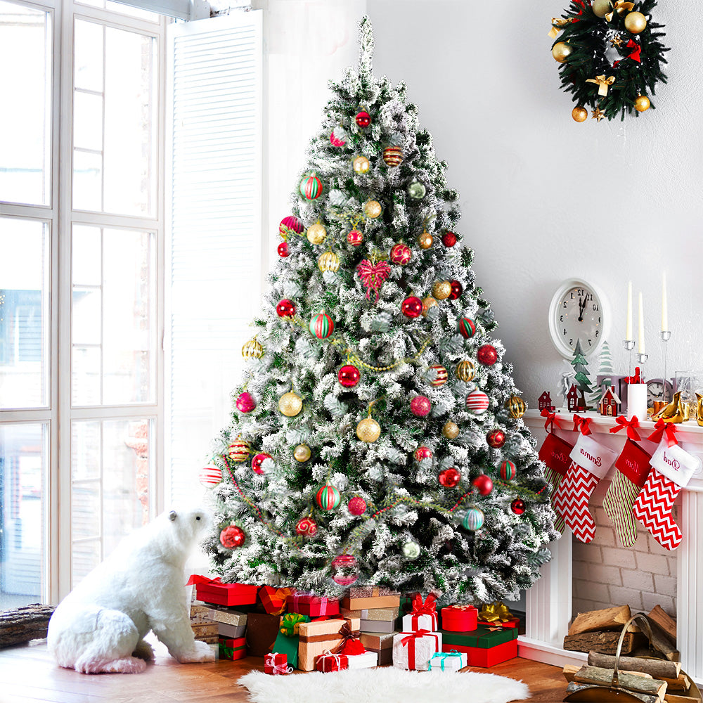 Snowy Christmas Tree 2.1M 7FT Xmas Decorations 859 Tips - image8