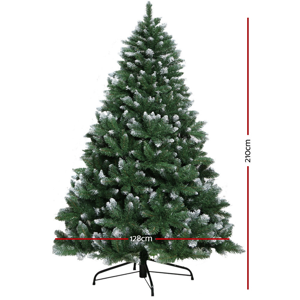 7FT Christmas Snow Tree - Green - image2