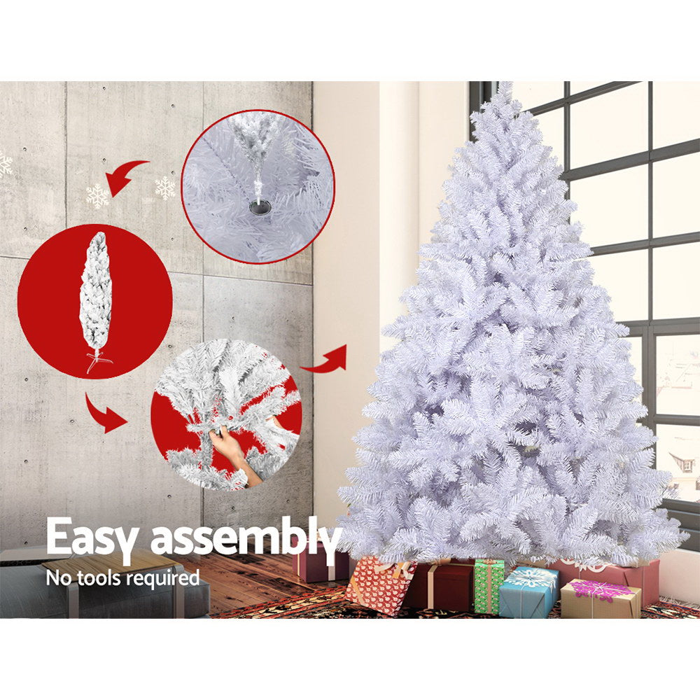 Jingle Jolly's White Christmas Tree Xmas Decorations Home Decor 2.1M 7FT - image5