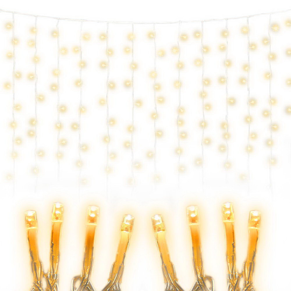 6X3M Christmas Curtain Lights 600LED Warm White - image8