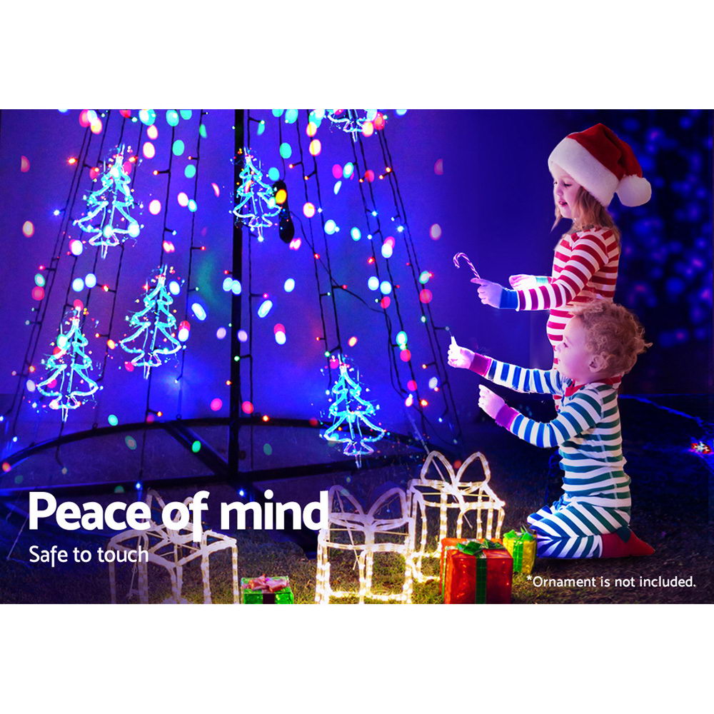 2.1M LED Christmas Tree Lights Solar Xmas Multi Colour Optic Fiber - image5