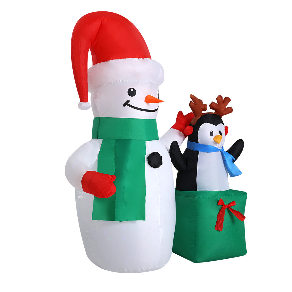 Inflatable Christmas 2.4M Snowman LED Lights Outdoor Decorations - image1