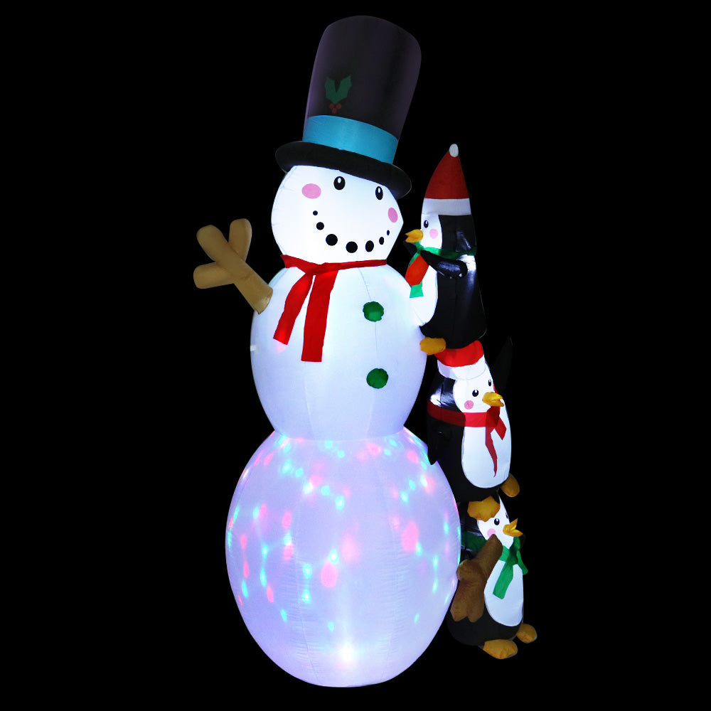 Jingle Jollys 2.4M Christmas Inflatable Snowman Xmas Lights Outdoor Decorations - image1