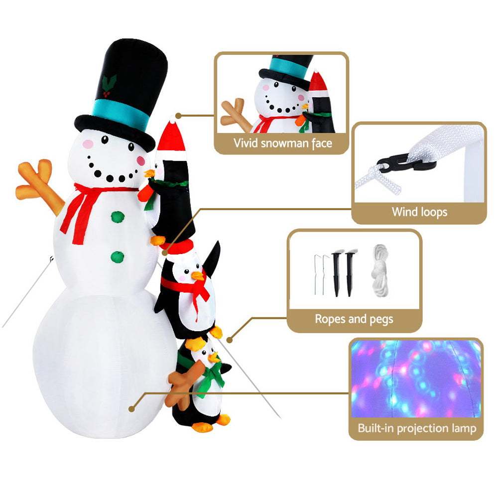 Jingle Jollys 2.4M Christmas Inflatable Snowman Xmas Lights Outdoor Decorations - image5