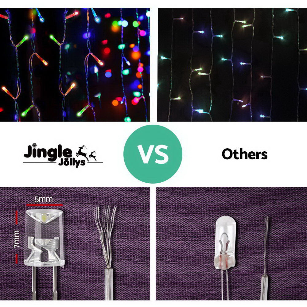 800 LED Christmas Icicle Lights Mutlicolour - image4