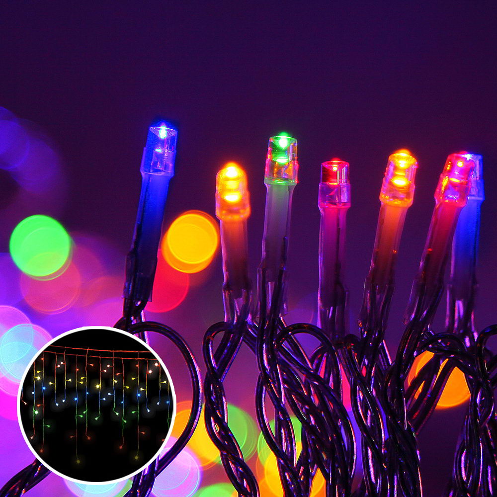 800 LED Christmas Icicle Lights Mutlicolour - image7