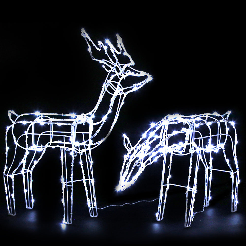 Christmas Motif Lights LED Rope Reindeer Waterproof Solar Powered - image1