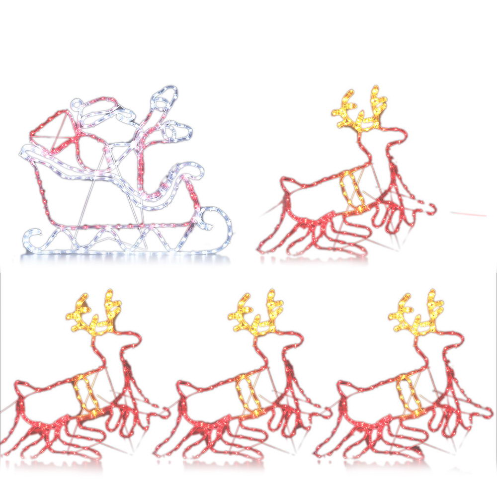 Christmas Motif Lights LED Rope Reindeer Waterproof Colourful Xmas - image8