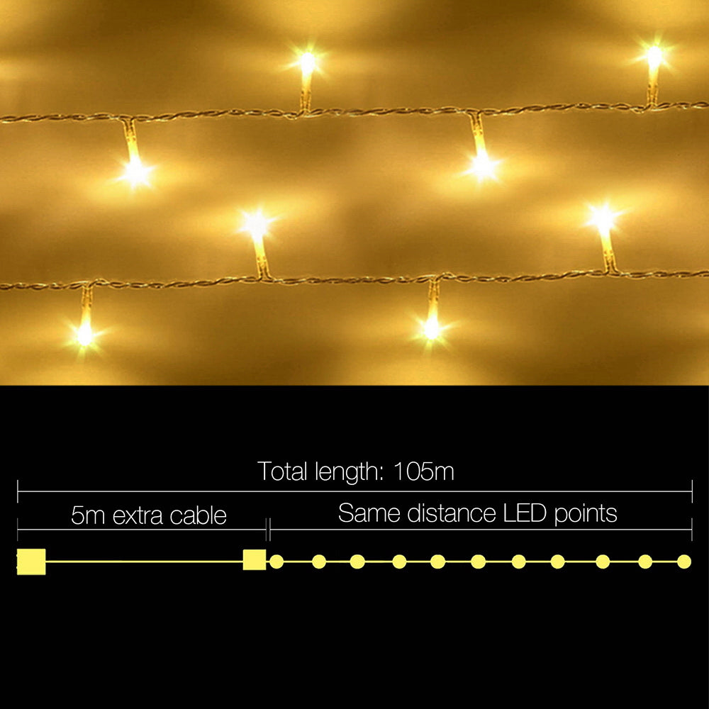 100M 500 LED Christmas String Lights Warm White - image2