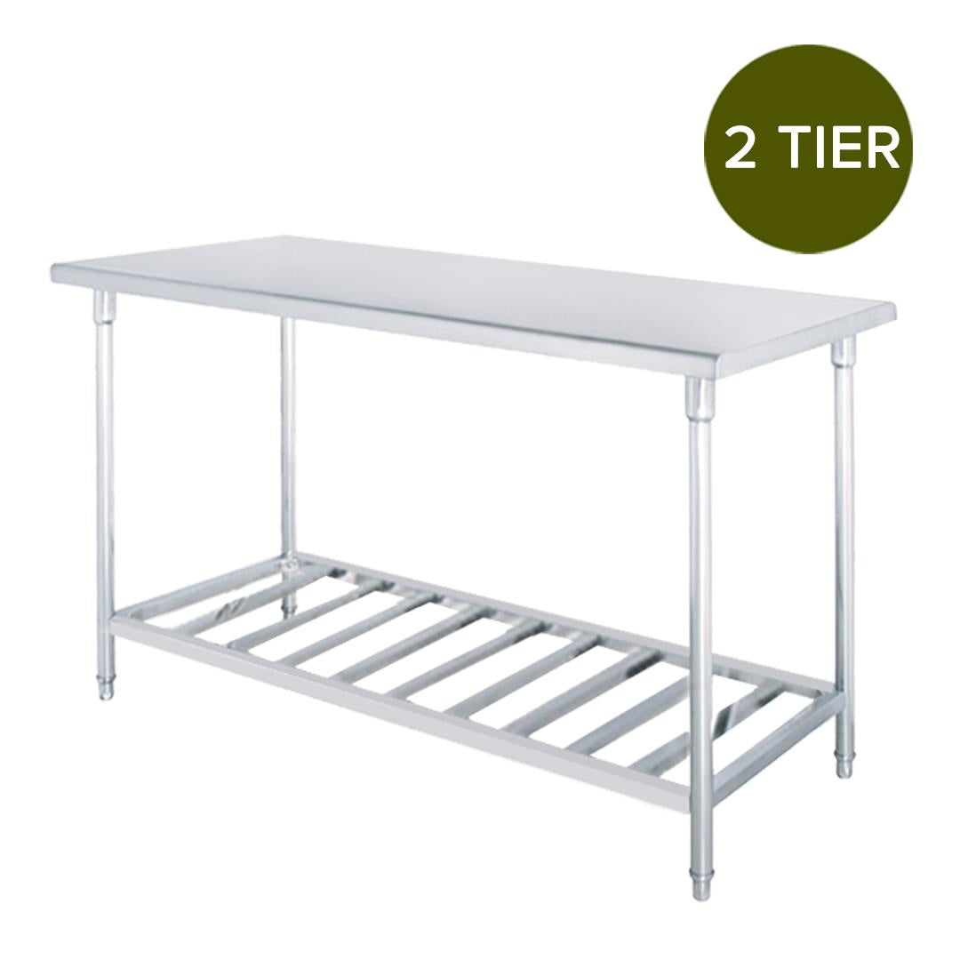 Premium Commercial Catering Kitchen Stainless Steel Prep Work Bench Table 150*70*85cm - image8