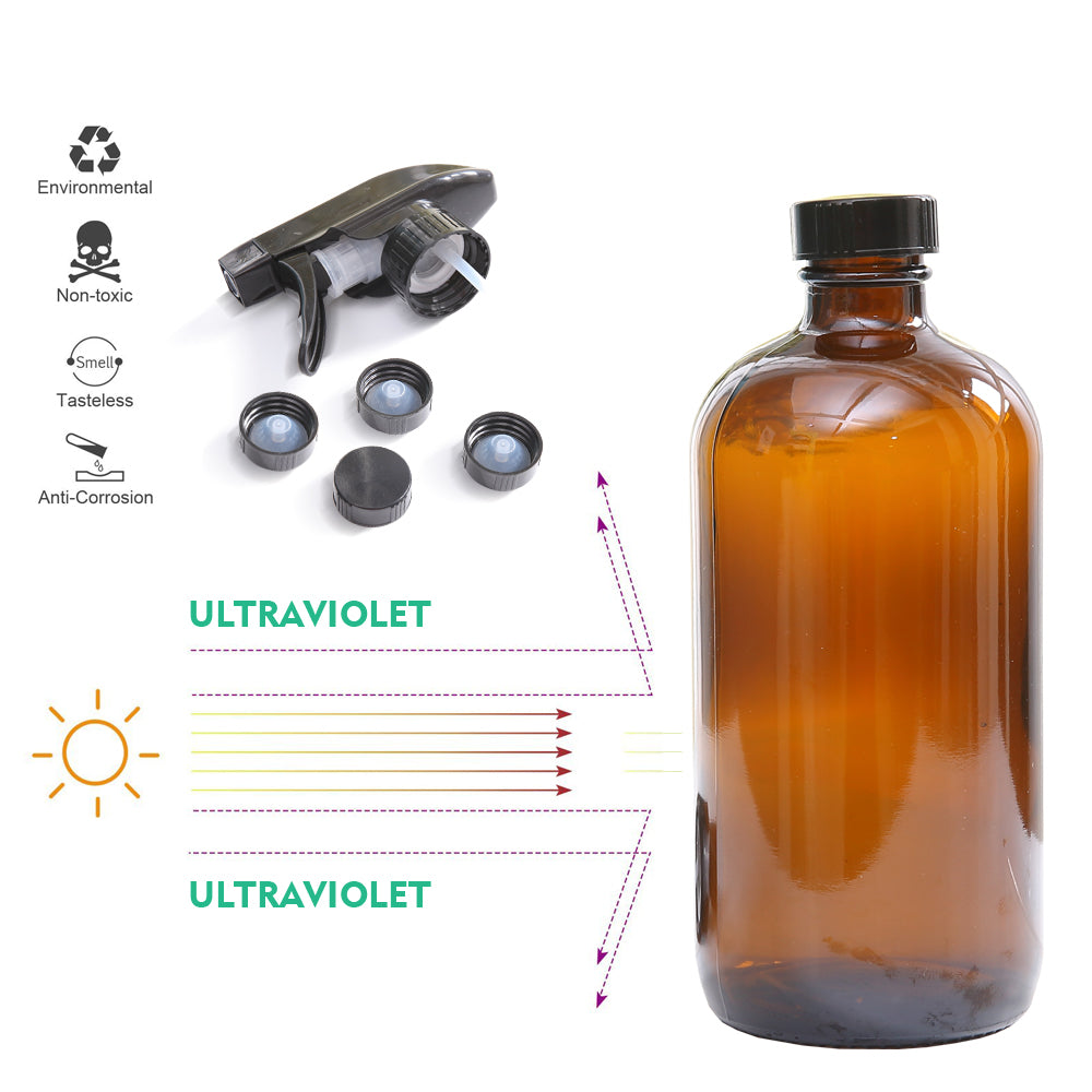 4x 500ml Clear Glass Spray Bottles Trigger Water Sprayer Aromatherapy Dispenser - image6