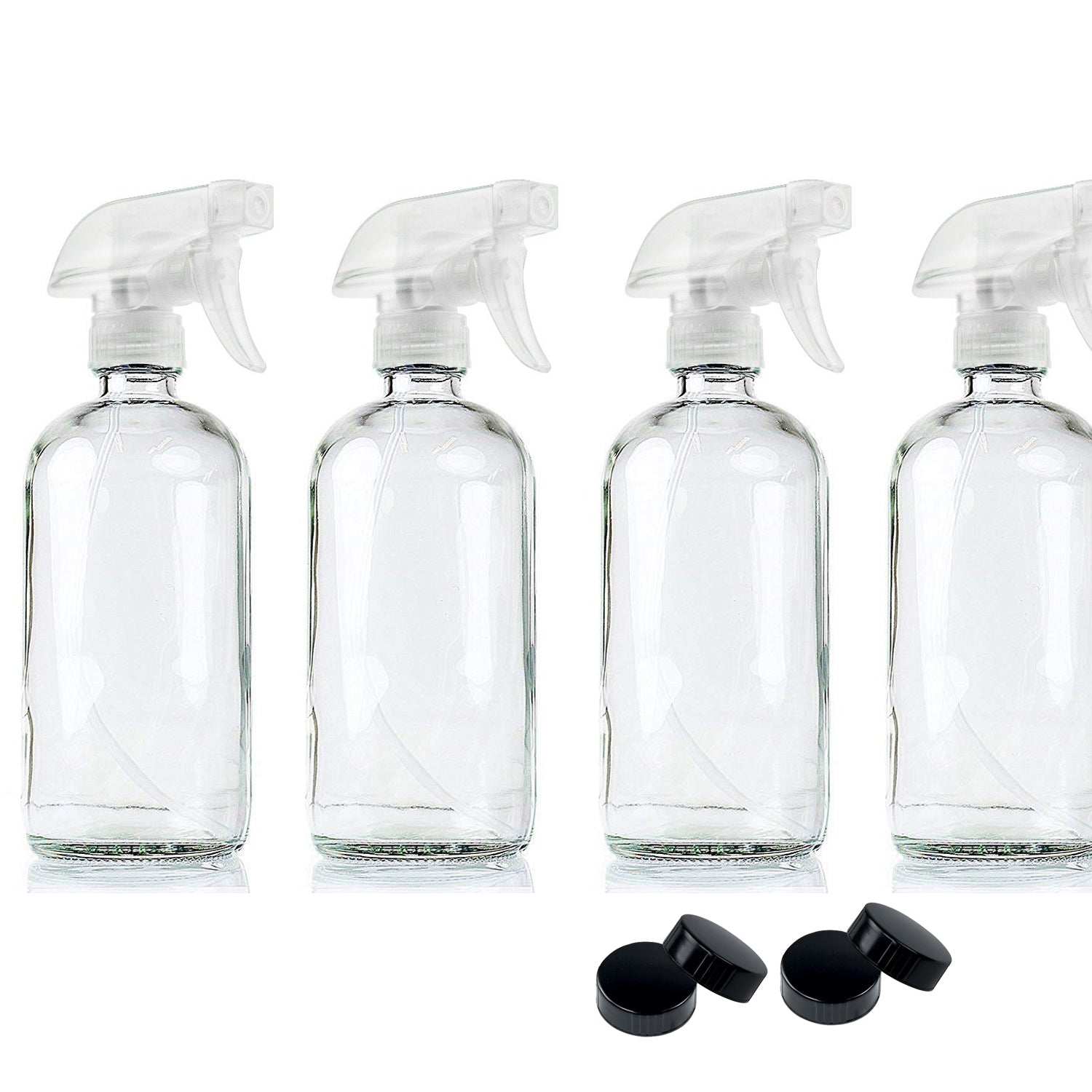 4x 500ml Clear Glass Spray Bottles Trigger Water Sprayer Aromatherapy Dispenser - image3