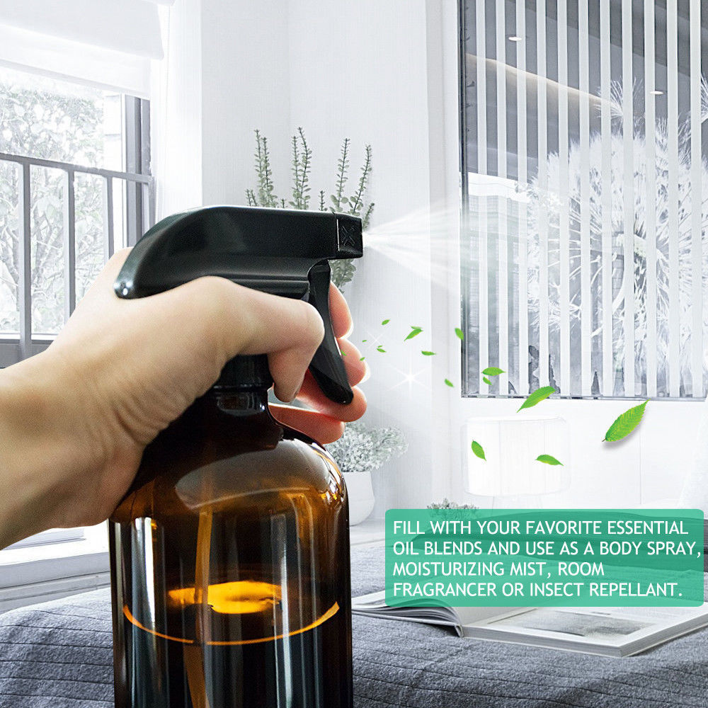 4x 500ml Clear Glass Spray Bottles Trigger Water Sprayer Aromatherapy Dispenser - image7