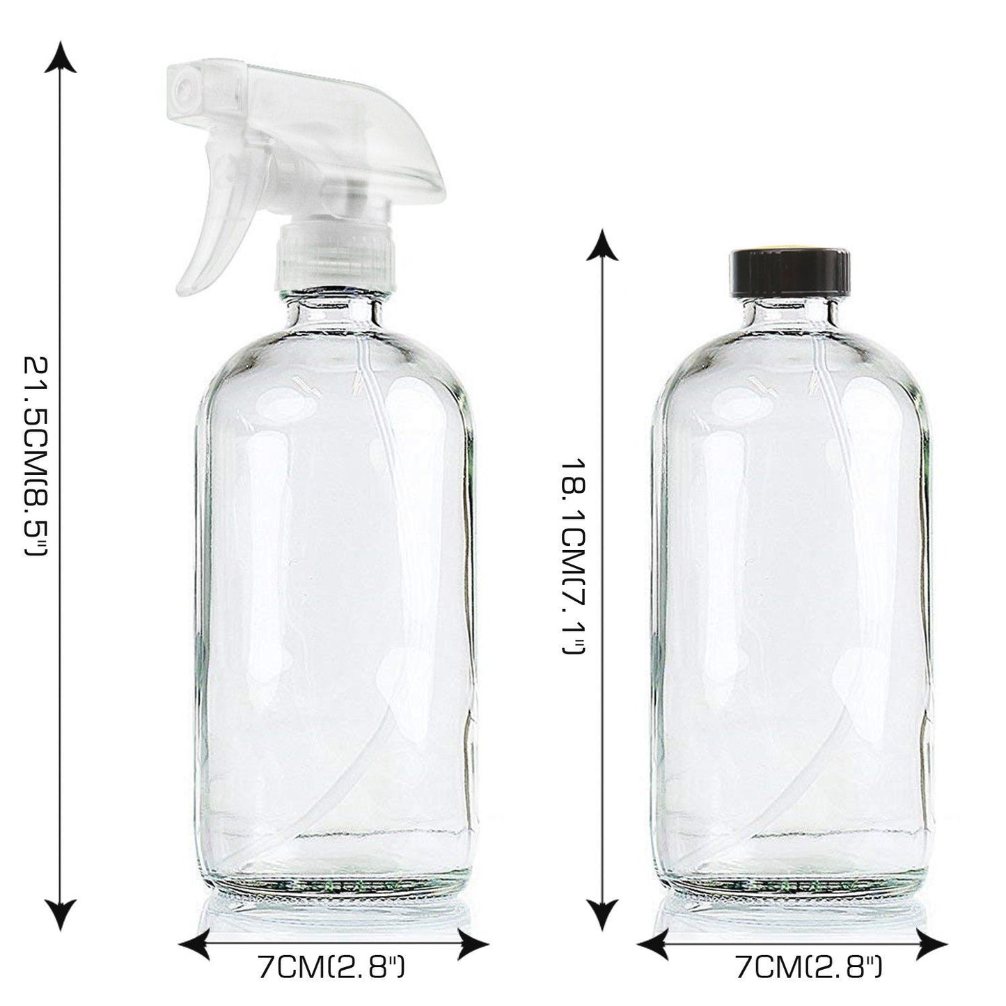 4x 500ml Clear Glass Spray Bottles Trigger Water Sprayer Aromatherapy Dispenser - image4