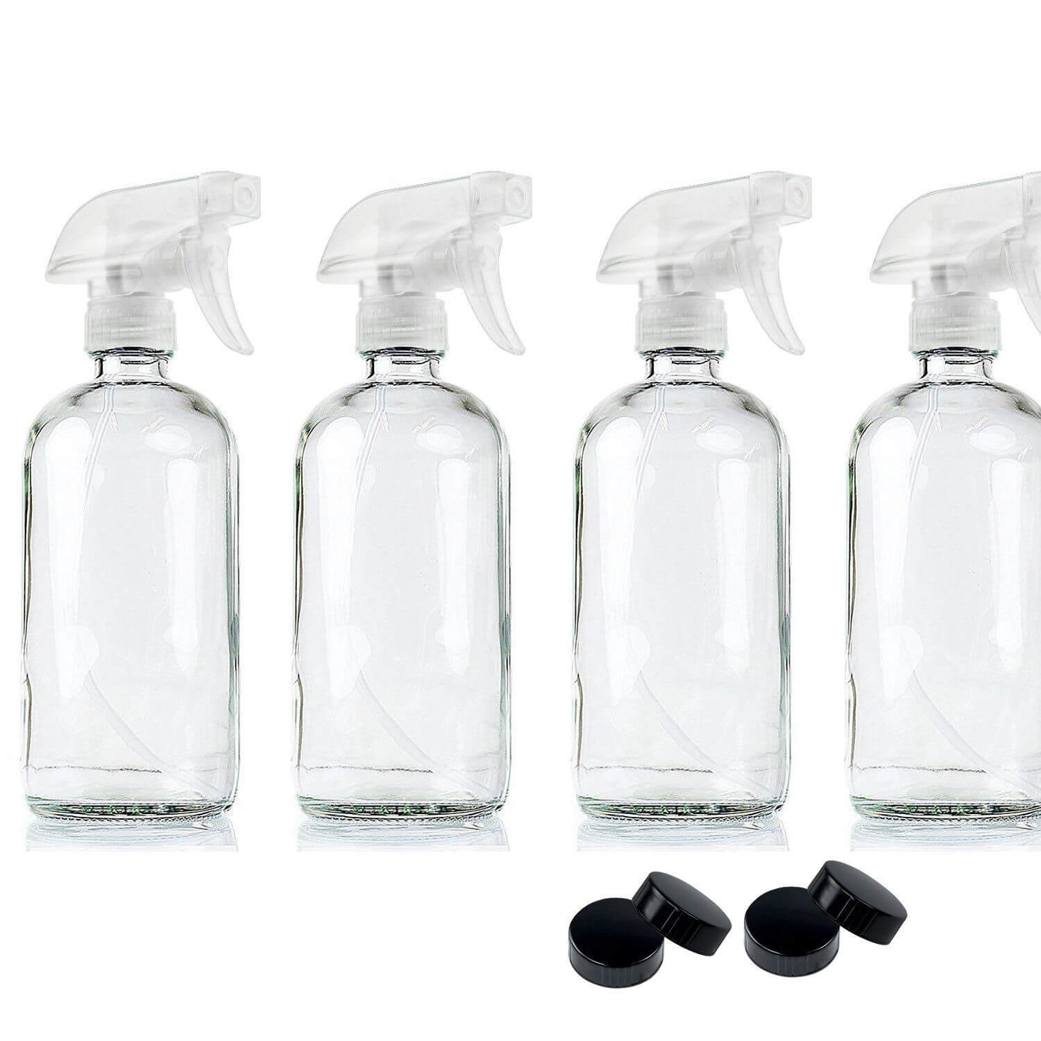 4x 500ml Clear Glass Spray Bottles Trigger Water Sprayer Aromatherapy Dispenser - image2