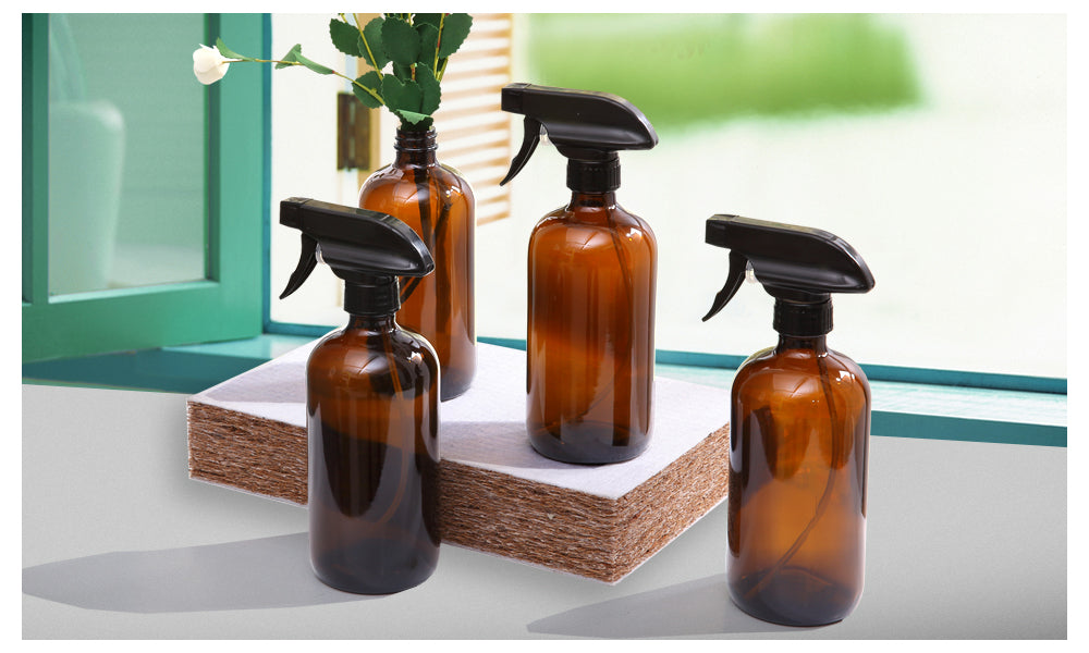 6x 500ml Amber Glass Spray Bottles Trigger Water Sprayer Aromatherapy Dispenser - image2
