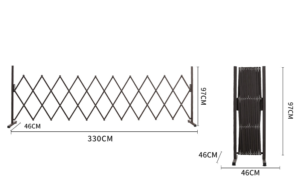 Expandable Metal Steel Safety Gate Trellis Fence Barrier Traffic Indoor Outdoor - image12