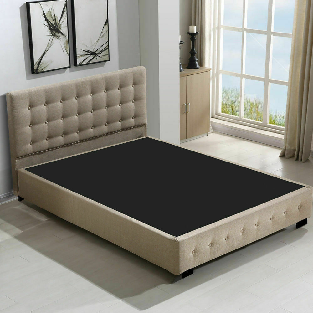 Bed Frame Base With Gas Lift Double Size Platform Fabric - image3