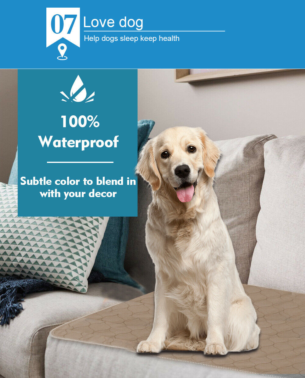 2 Pcs 120x120 cm Reusable Waterproof Pet Puppy Toilet Training Pads - image8