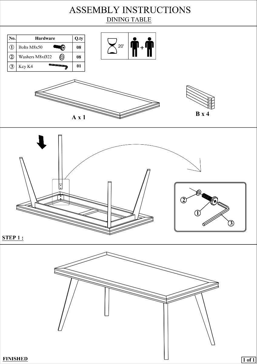 Dining Table 180cm Medium Size Solid Acacia Wooden Frame in Silver Brush Colour - image4