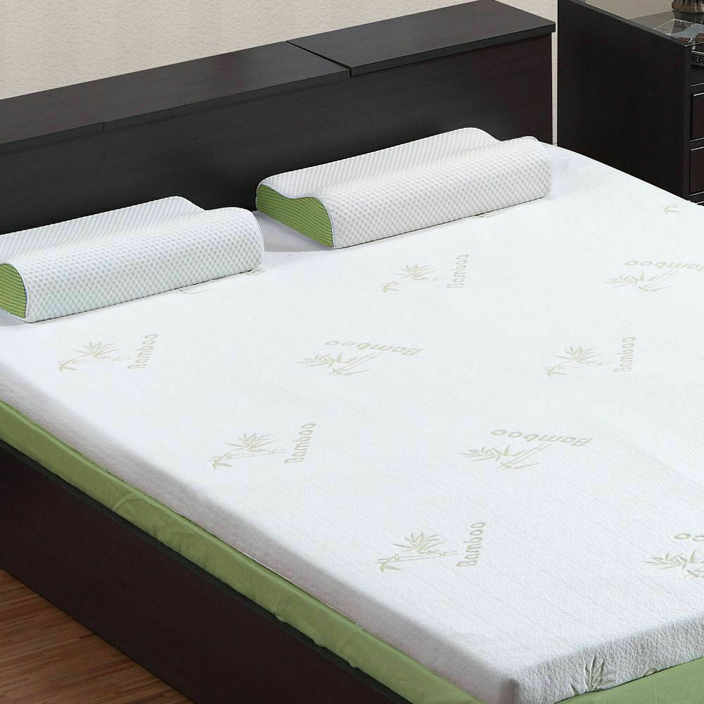 DreamZ 5cm Thickness Cool Gel Memory Foam Mattress Topper Bamboo Fabric King - image10