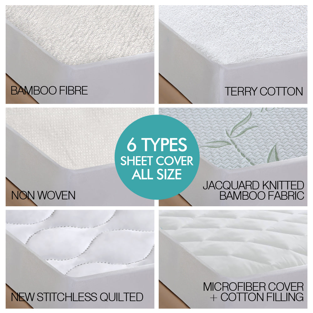 Terry Cotton Fully Fitted Waterproof Mattress Protector in Queen Size - image4