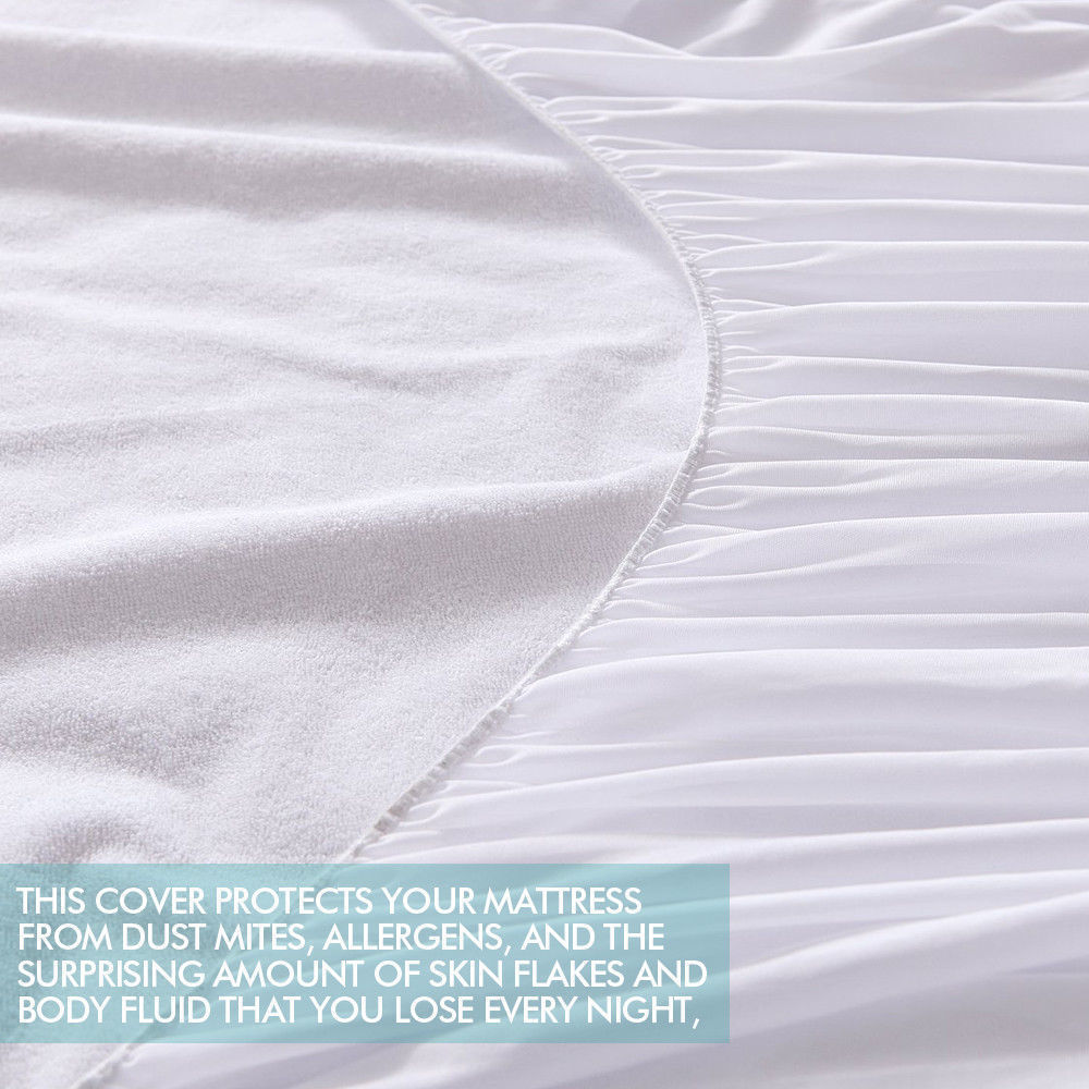 Terry Cotton Fully Fitted Waterproof Mattress Protector in Queen Size - image10