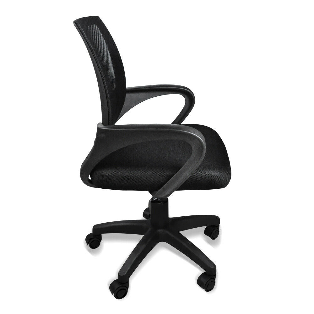 2 x Ergonomic Mesh Computer Home Office Desk Midback Task Black Adjustable Chair - image3