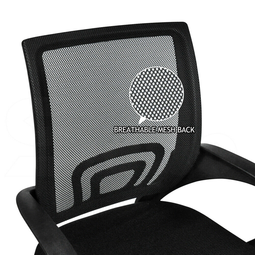 2 x Ergonomic Mesh Computer Home Office Desk Midback Task Black Adjustable Chair - image7