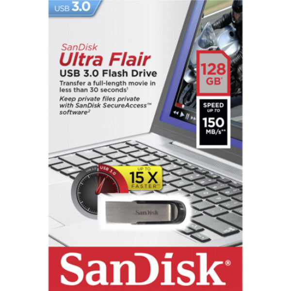 SANDISK 128GB CZ73 ULTRA FLAIR USB 3.0 FLASH DRIVE upto 150MB/s - image4