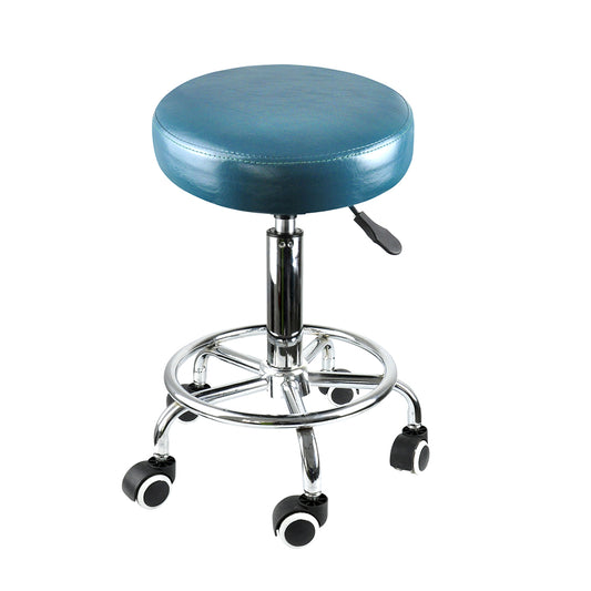 Levede Bar Stools Salon Stool Swivel Barber Dining Chair PU Hydraulic Lift Teal - image1
