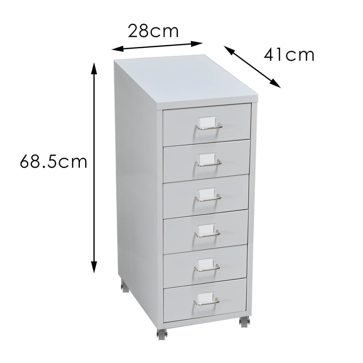 6 Tiers Steel Orgainer Metal File Cabinet With Drawers Office Furniture White - image8