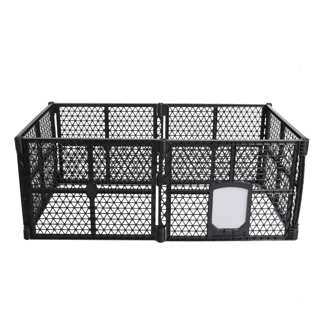 Pet Playpen Foldable Protable Dog Play Pens Plastic Garden Outdoor 6 Panels - image1